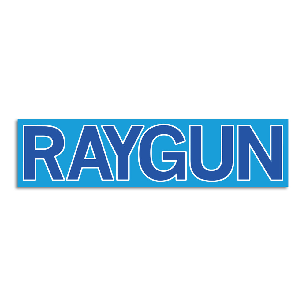 RAYGUN Block Text Logo Blue & Navy Die-Cut Sticker