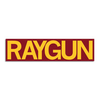 RAYGUN Block Text Logo Cardinal & Gold Die-Cut Sticker