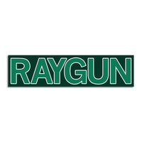 RAYGUN Block Text Logo Dark Green Die-Cut Sticker