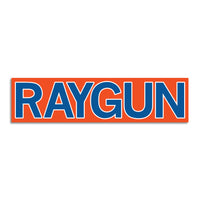 RAYGUN Block Text Logo Orange & Blue Die-Cut Sticker