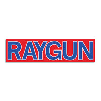 RAYGUN BlocK Text Logo Red & Blue Die-Cut Sticker