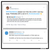 A screenshot of a Twitter exchange where @modernlizbennet asks Raygun Shirts to make a millennial t-shirt based on a tweet by Matt Gaetz, followed by a reply from the union made brand.