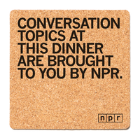 Conversation topics at this dinner are brought to you by NPR Coaster