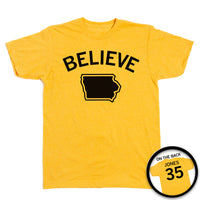 Ava Jones: Believe Hawkeye Basketball Shirt