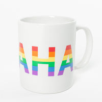 Rainbow Omaha Nebraska Mug Gay LGBTQ Pride Midwest City State Mug Coffee Mugs Drink Beverage Print Red Orange Yellow Green Blue Purple Violet White