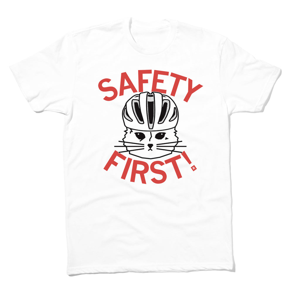 Safety First Cat Biking T-Shirt