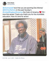 A man with glasses and an afro wears a gray Pigment Black Pullover Hoodie that says AMERIC NEEDS JOURNALISTS while appearing on a television screen featuring a CNN logo.