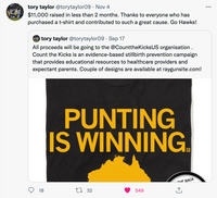 Punting Is Winning Charcoal