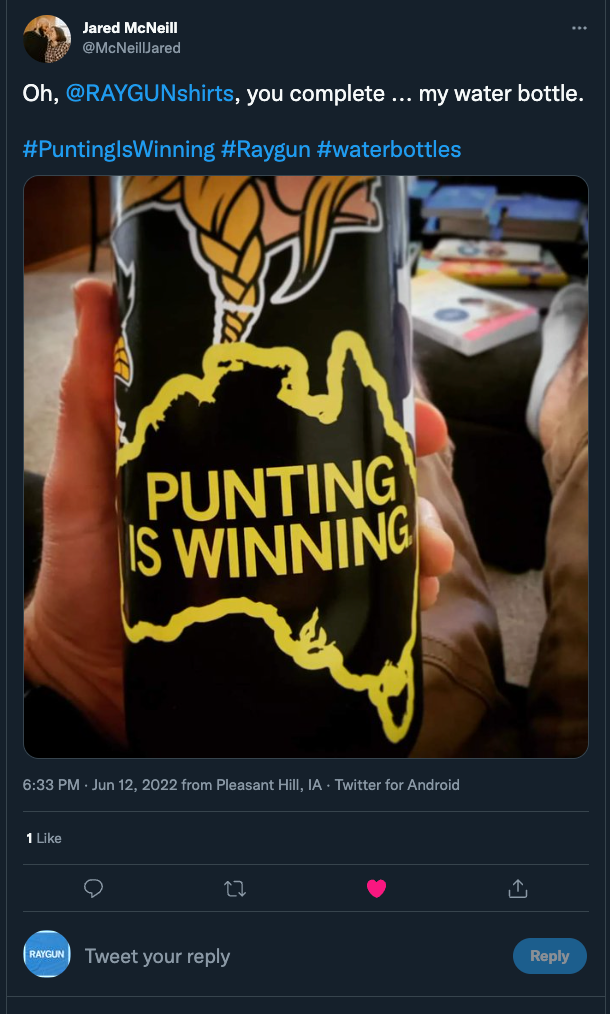 Punting is Winning Die-Cut Sticker