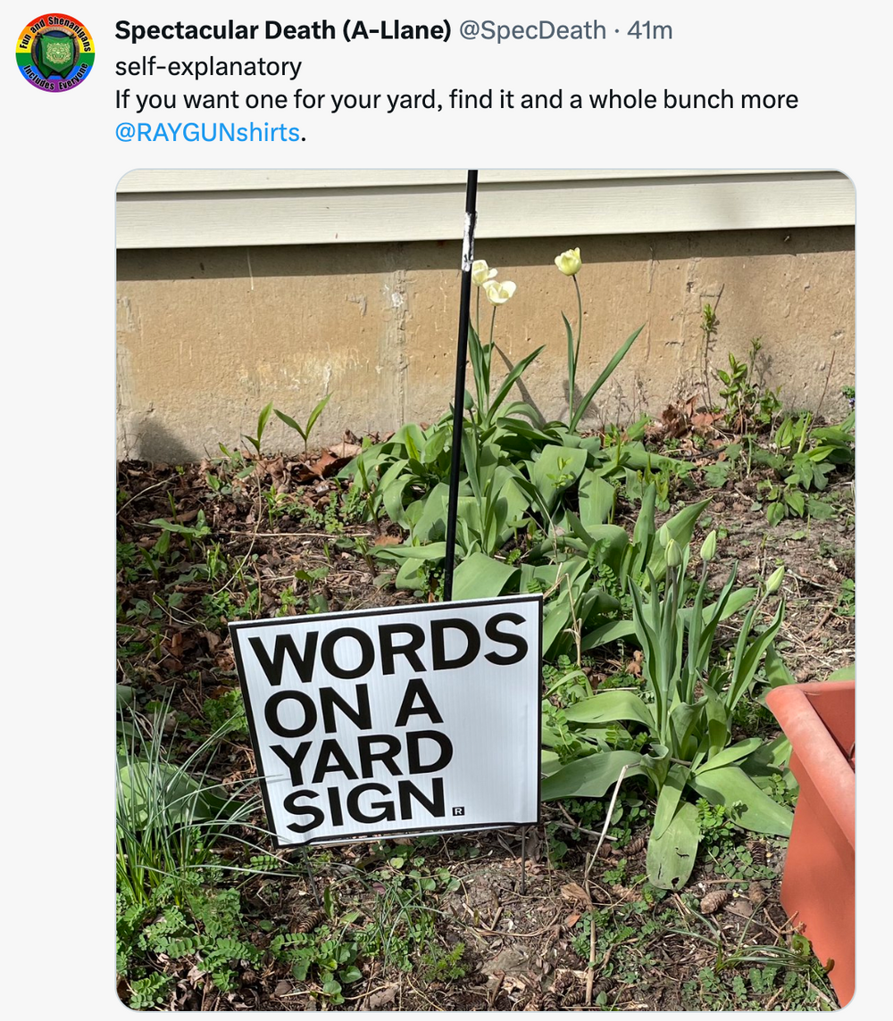 Words On a Sign Yard Sign