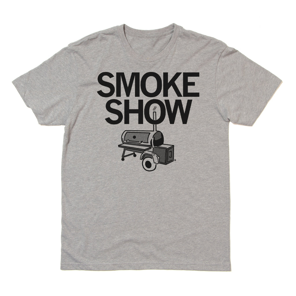 Smoke Show Grilling Summer Raygun Smoker T-Shirt Standard Unisex Grey Black