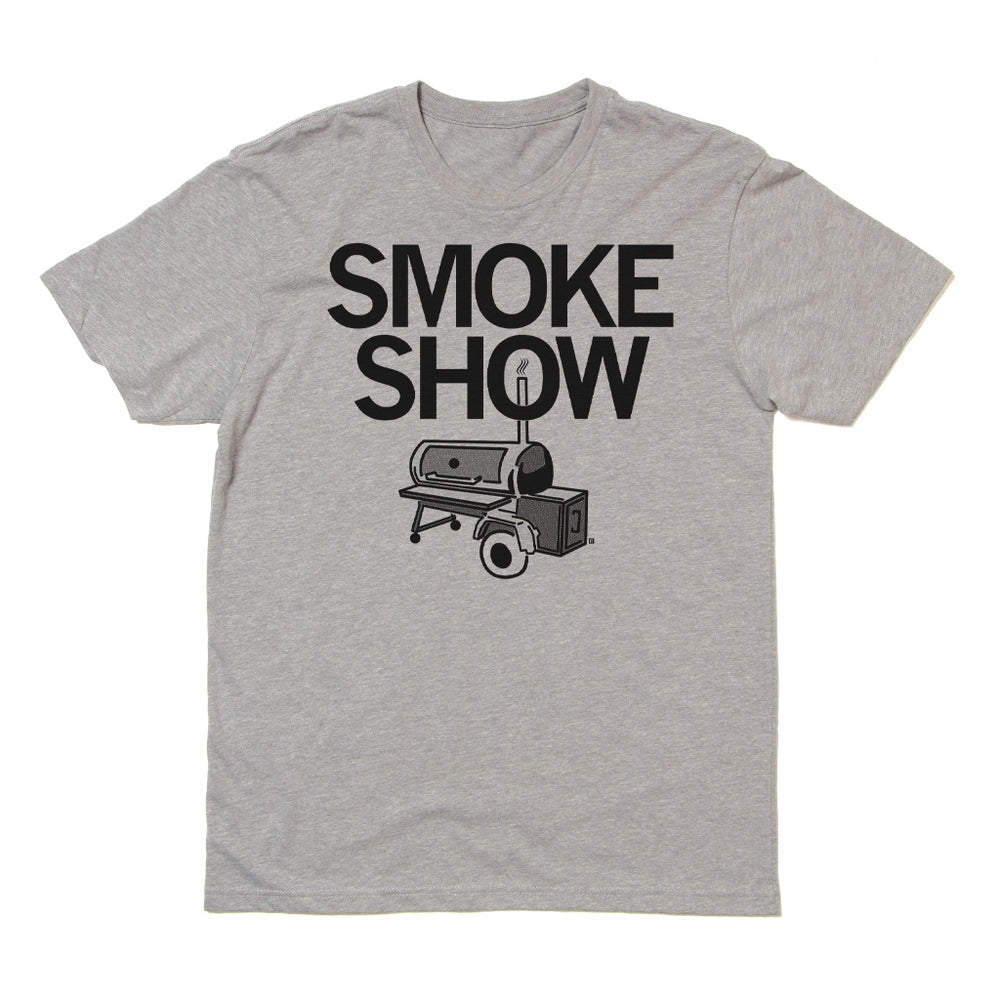 Smoke Show Grilling Summer Raygun Smoker T-Shirt Standard Unisex Grey Black