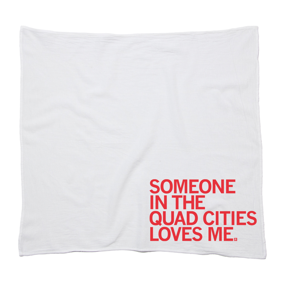 Someone Loves Me Quad Cities Kitchen Towel