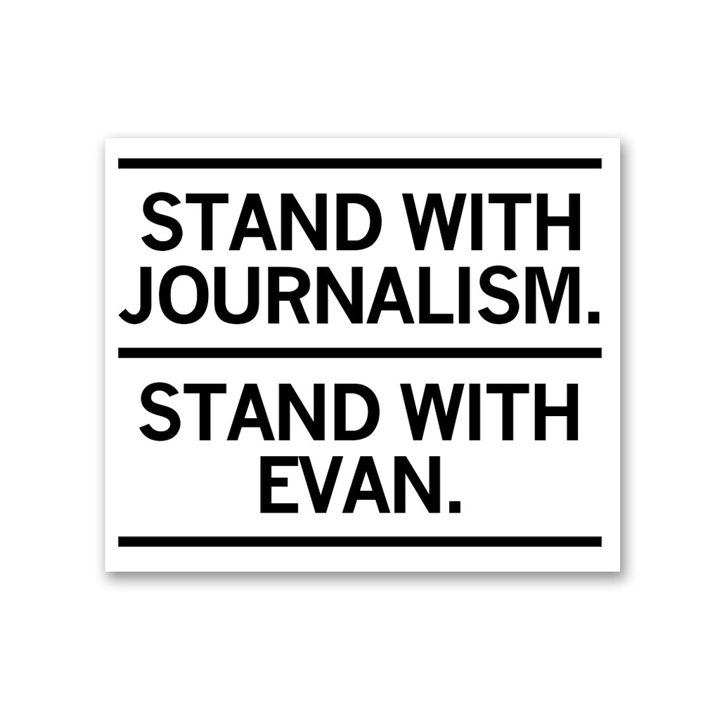 Stand With Journalism Stand With Evan Gershkovich Sticker