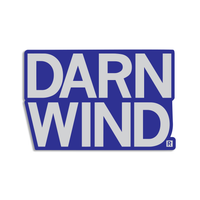 Darn Wind Midwest Midwesterners Weather Windy Snow Heat Raygun Die-Cut Sticker