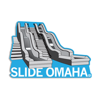 Slide Omaha Nebraska Die-Cut Sticker City Park State Midwest Stickers Raygun