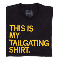 Tailgating Black & Gold Raygun T-Shirt Standard Unisex