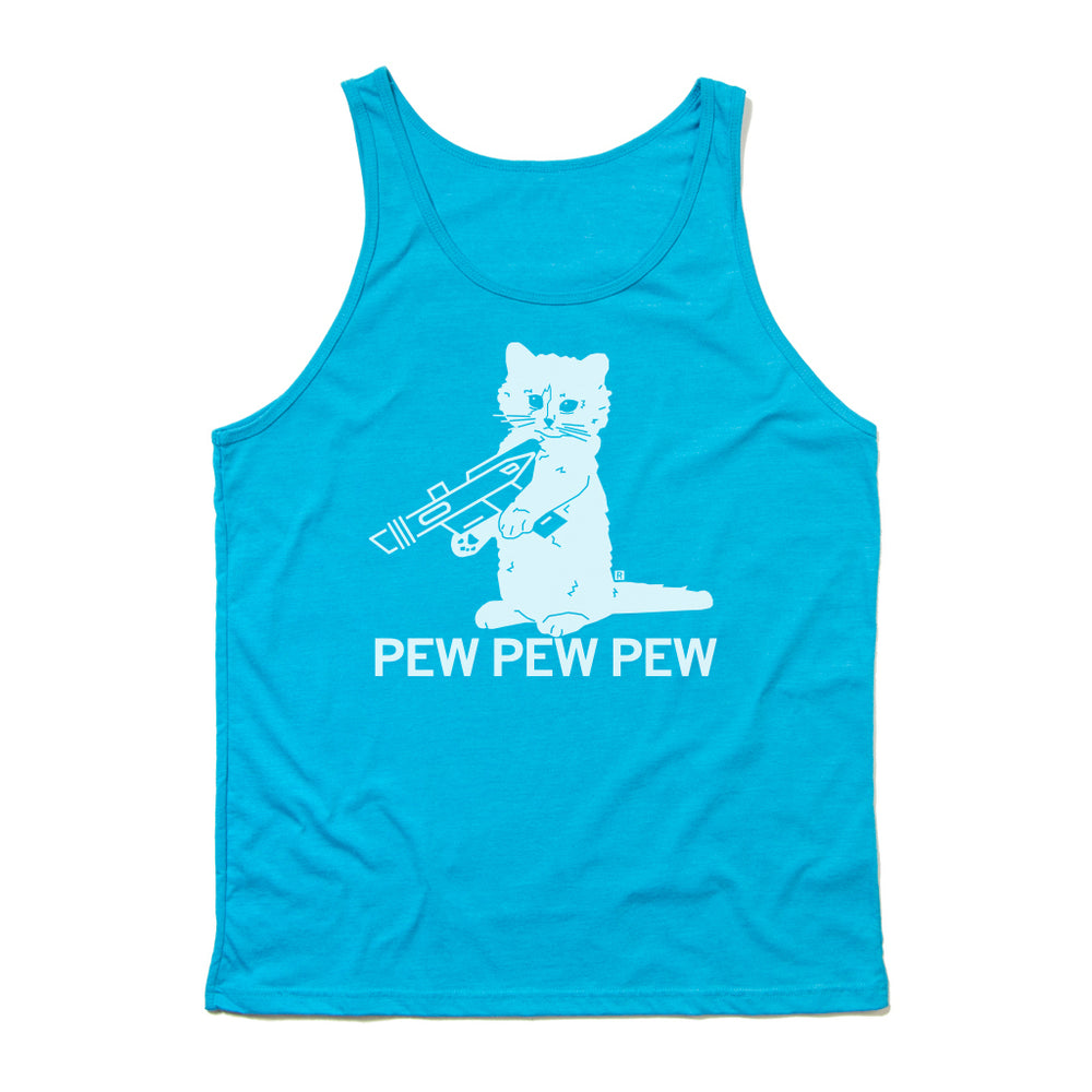 Pew Pew Pew Tank Top Blue