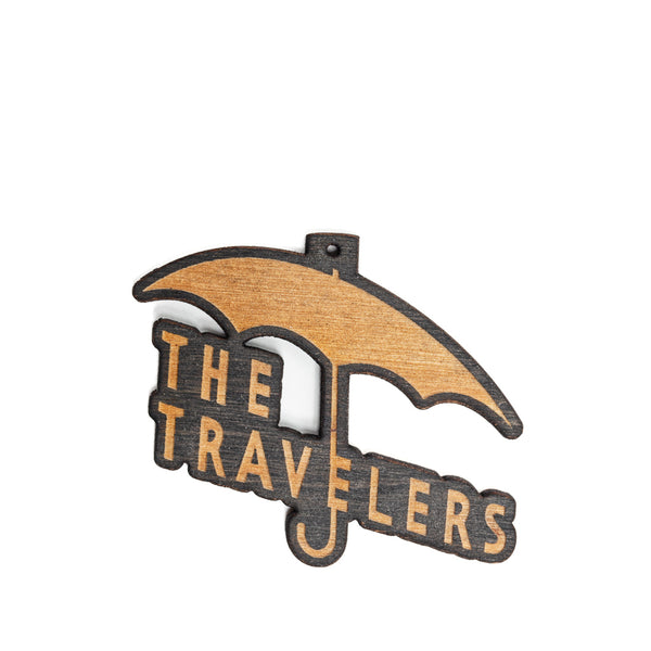Travelers Ornament Umbrella The Des Moines Iowa Capitol Sign Decoration Ornaments Christmas Trees Art Wood Wooden Laser Cut Raygun