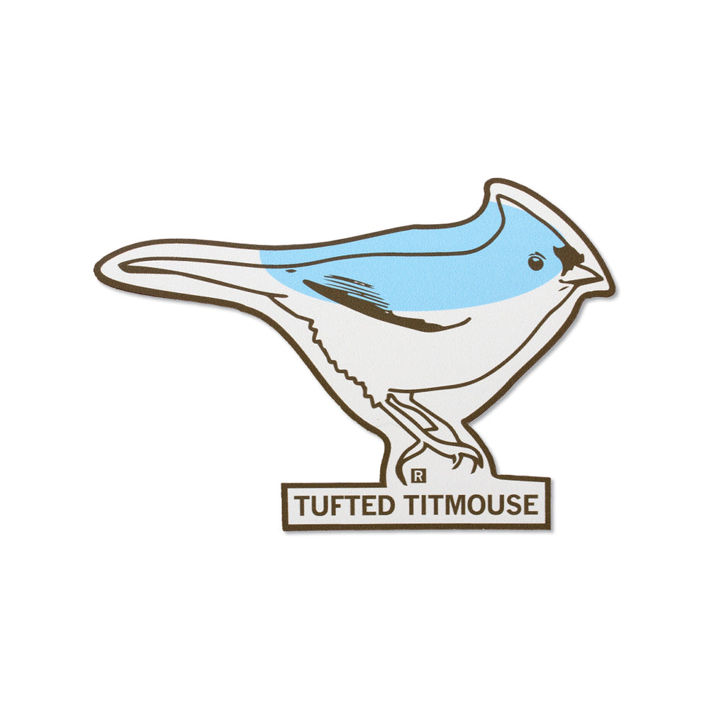 Tufted Titmouse Midwestern Bird Sticker