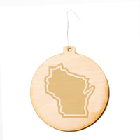 Wisconsin Outline Ornament