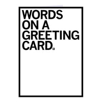 Words on A Greeting Card