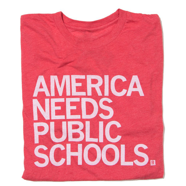 america needs public schools t-shirt standard unisex
