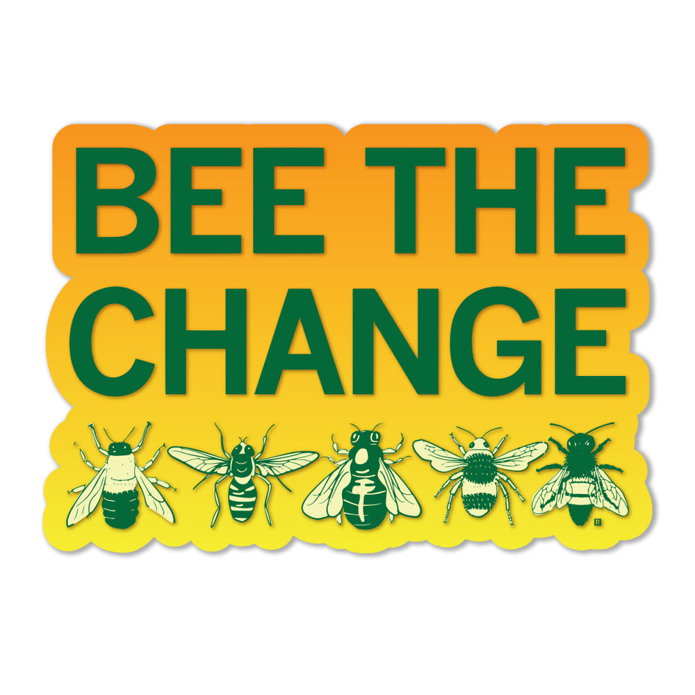 Bee The Change Text Sticker