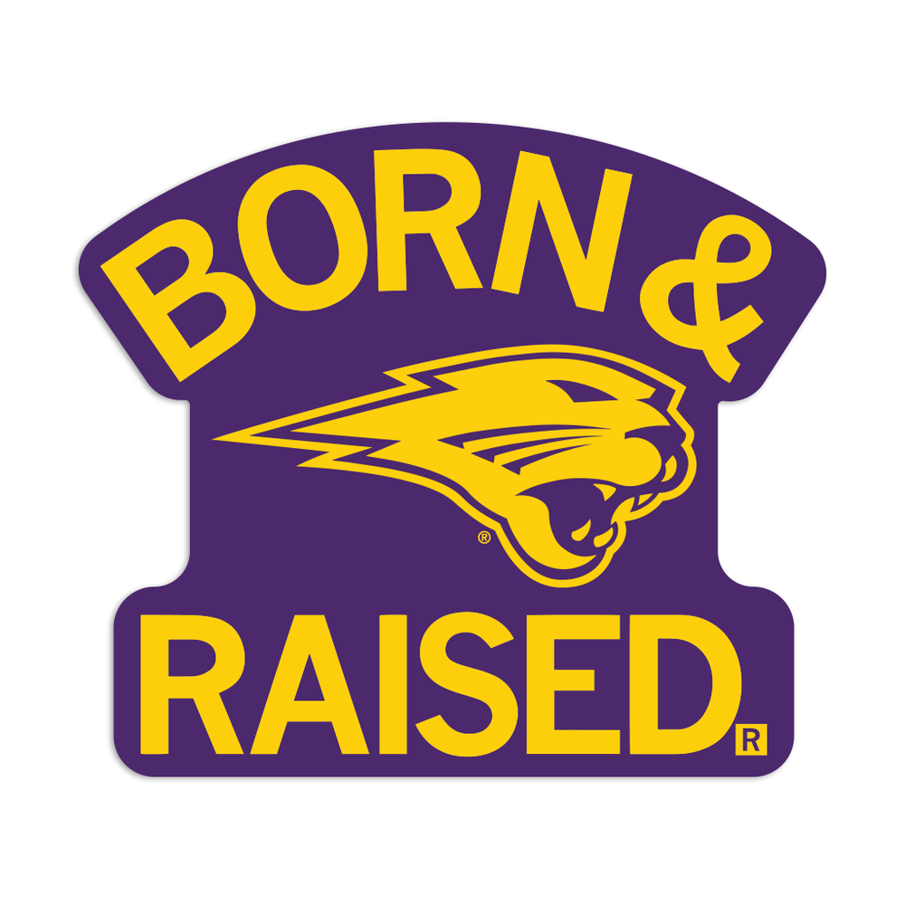 UNI Panthers Born & Raised Die-Cut Sticker