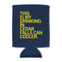 Lemon Yellow Navy This is my drinking in Cedar Falls can Cooler Iowa