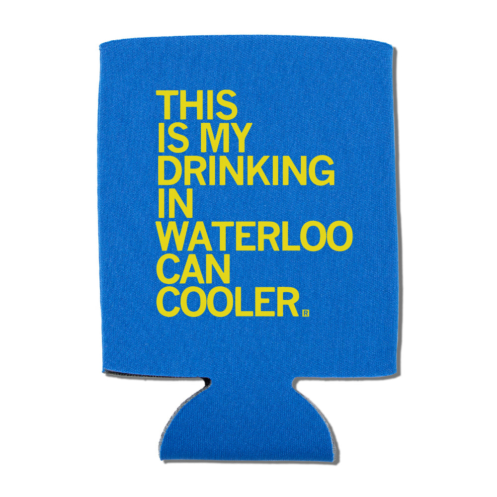 Lemon Yellow Royal Blue This is my drinking in Waterloo can cooler Iowa
