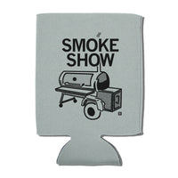 Smoke Show Smoker Grill Grilling Can Cooler Raygun Koosie Food Drink Drinkwear Grey Black BBQ
