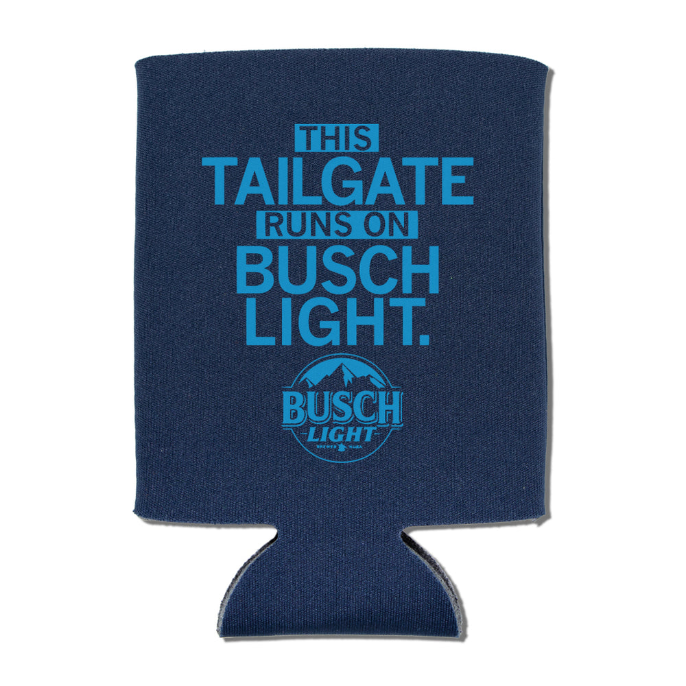 This Tailgate Runs on Busch Light Beer Can Cooler Sports Tailgating  Brite Blue Navy Koosie Raygun Sports