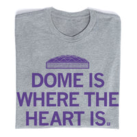 Dome Is Where The Heart Is College Sports UNI Cedar Falls University of Northern Iowa Heather Grey Raygun T-Shirt UNI