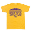 Dome Field Advantage UNI Gold Purple Panthers College University of Northern Iowa Raygun T-Shirt