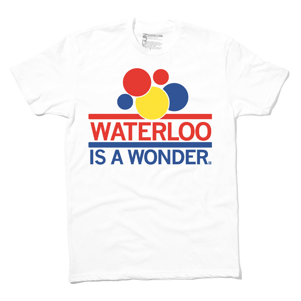 Waterloo is a Wonder Bread Iowa White T-Shirt Raygun