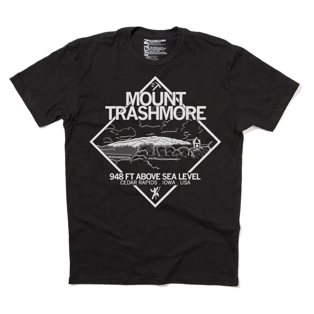 Mt. Trashmore Raygun T-Shirt Standard Unisex Cedar Rapids Iowa