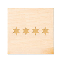 Chicago Flag Wood Magnet
