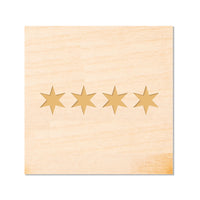 Chicago Flag Wood Magnet