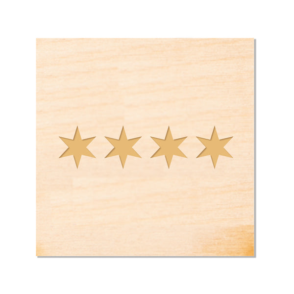 Chicago Flag Wood Magnet