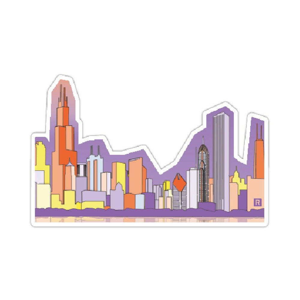 chicago Skyline Illinois Sticker Die-Cut City Cityscape
