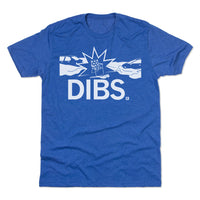 Chicago Dibs Lawn Chair Parking Cars Burst T-shirt Raygun Heather Royal Illinois Standard Unisex Snug