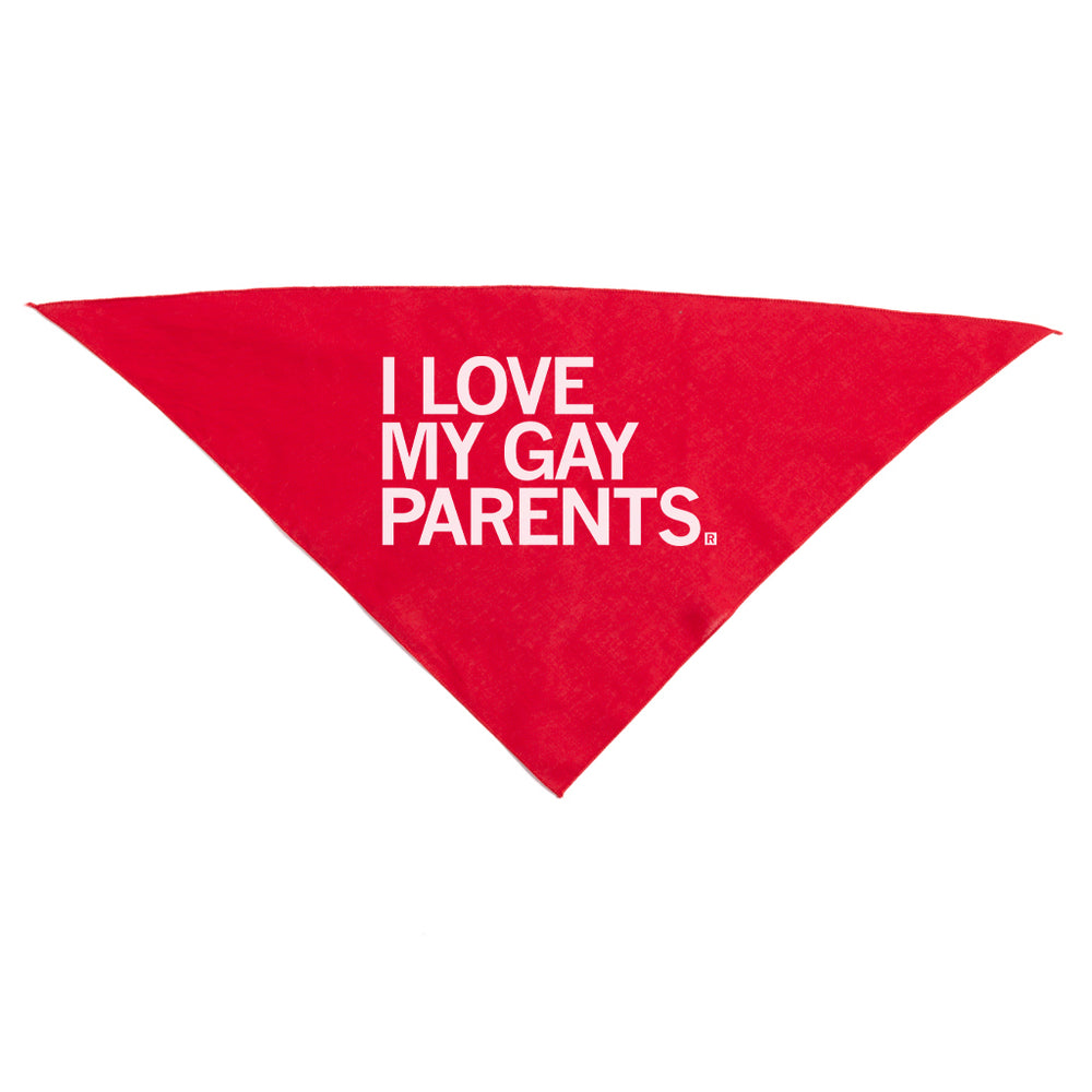 I Love My Gay Parents Pride Dog Bandana