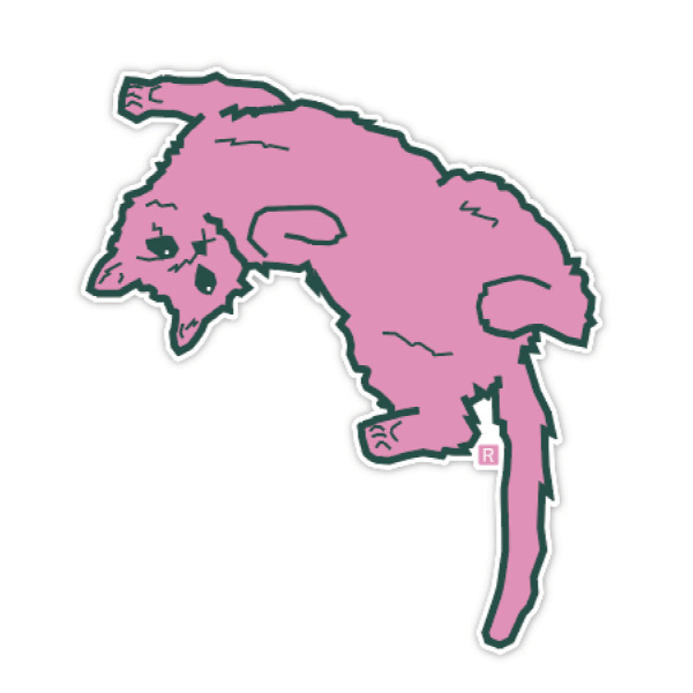 Gary Cat Belly-Up Sticker Kitten Pets Animals Cats