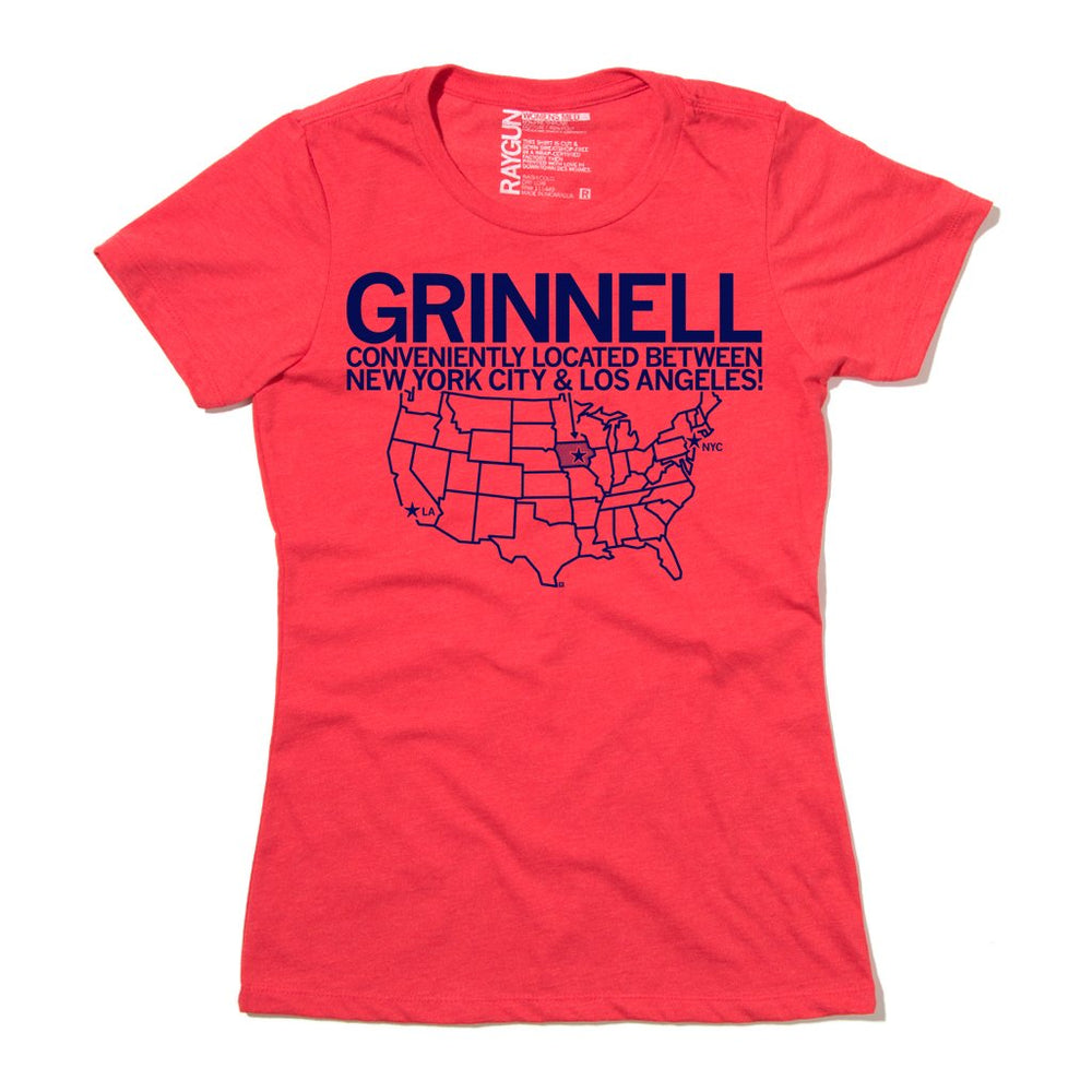Grinnell: Between NY and LA T-Shirt Snug Womens