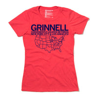 Grinnell: Between NY and LA T-Shirt Snug Womens