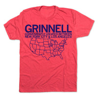 Grinnell: Between NY and LA T-Shirt Standard Unisex