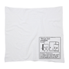 A white RAYGUN flour sack towel featuring a cartoon illustration titled Rayguns Guide to Midwestern Communication, displaying a conversation about food and its polite translation.