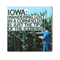 Iowa Wandering In a Cornfield Metal Magnet