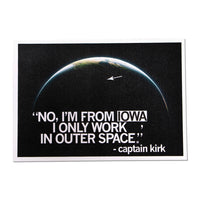 Captain Kirk Outer Space Postcard